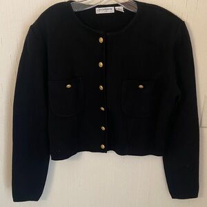 Liz Claiborne Black Merino Wool Sweater